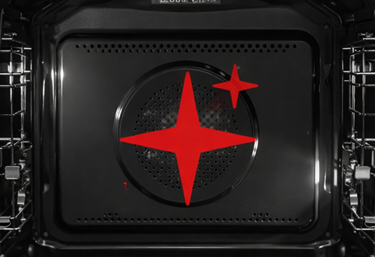 Απεικονίζεται το πεντακάθαρο εσωτερικό του φούρνου.